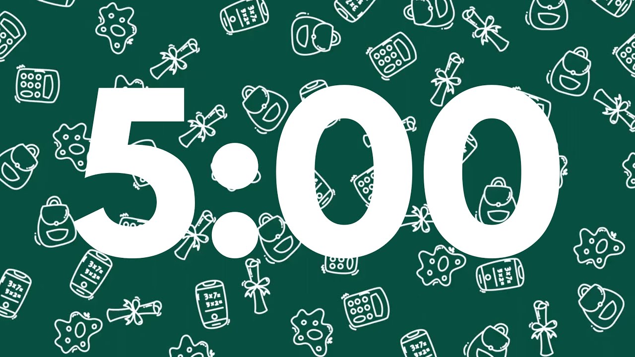 5 Minute Timer with Music 🎵 Happy Classroom Countdown