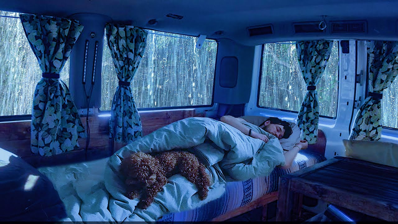 Relaxing Rain Sound In Car - Soothing Rain And Thunder Sounds For Drift Into A Restful Slumber