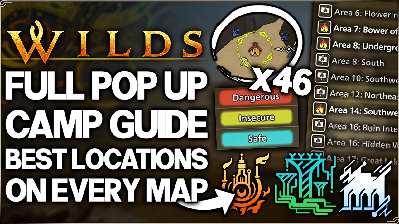 Monster Hunter Wilds - Best Pop-up Camp Locations On EVERY Map - ALL Location Unlock & Tent Guide!