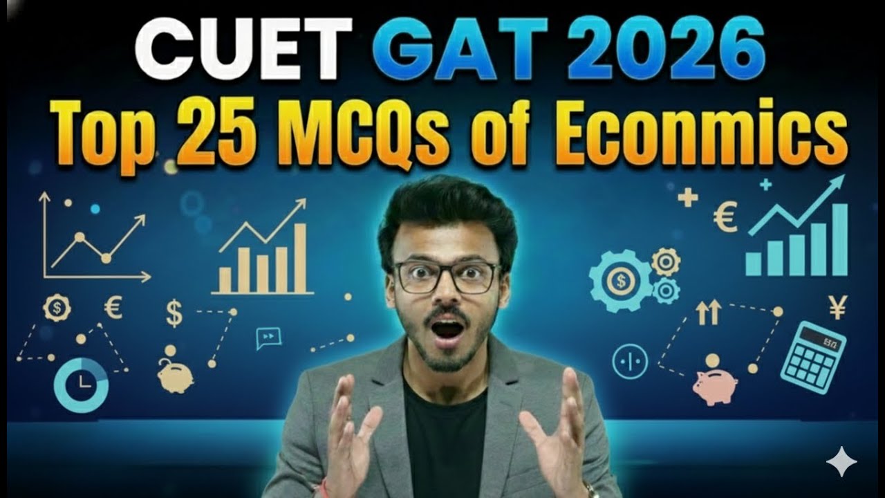 Top 25 MCQs of Economics | CUET GAT 2026 | By Harsh Soni Sir