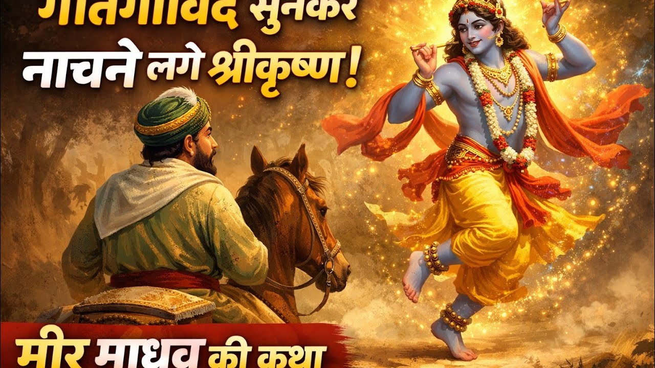 गीतगोविन्द सुनकर नाचनेलगे श्रीकृष्ण!मीर माधवकी कथा🙏🏻#bhaktiras#कृष्ण #radha#motivational#positivity 