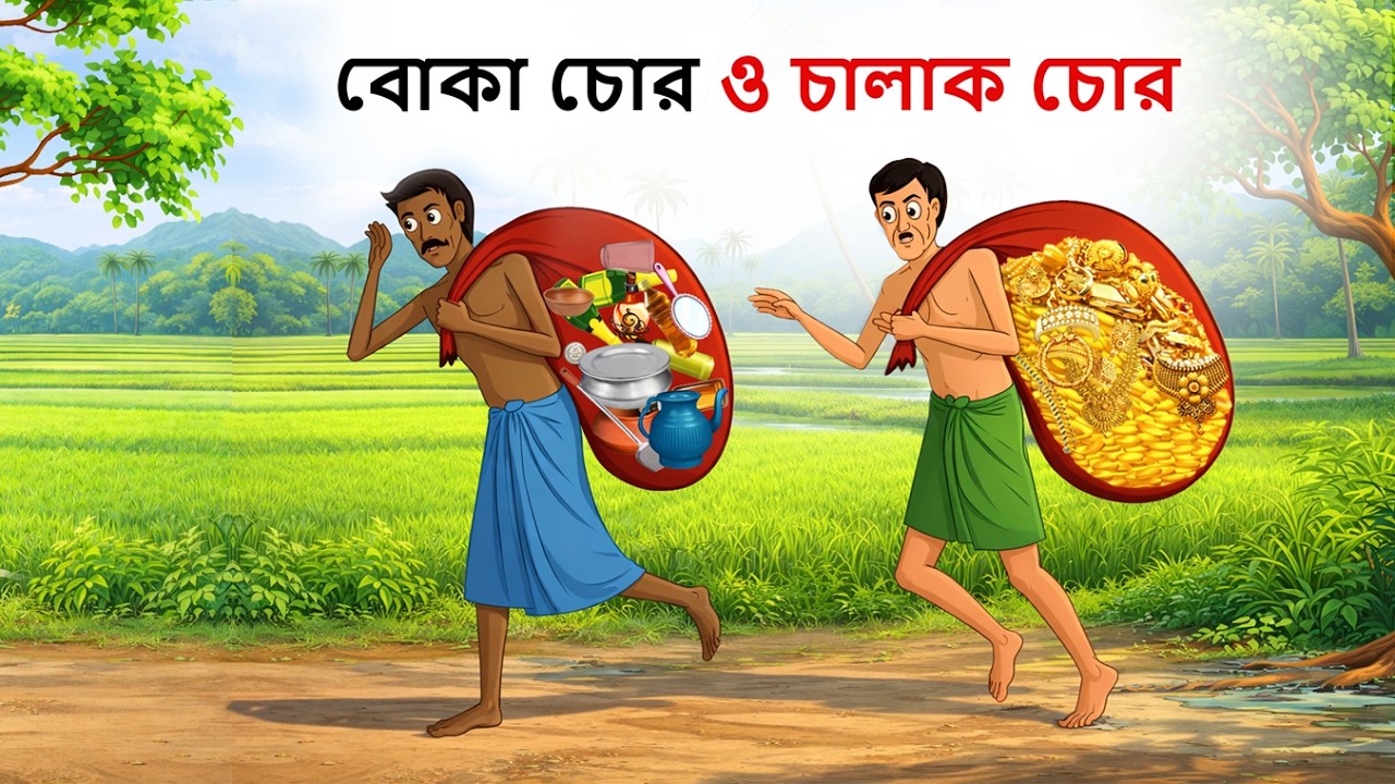 বোকা চোর ও চালাক চোর | Chalak Chor | Bangla cartoon | Rupkothar golpo | Thakurmar jhuli | Fairytale