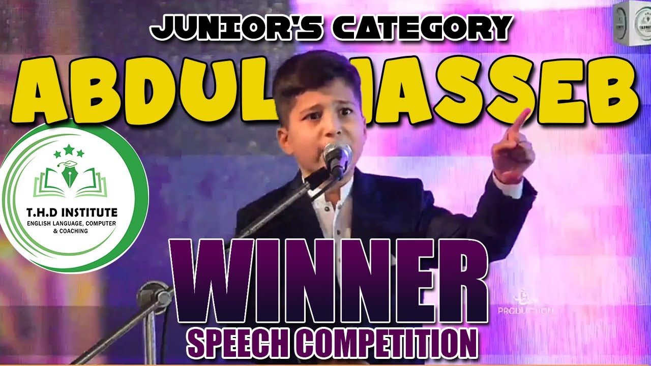 Abdul Hasseb Winner of speech competition (Junior's Category)