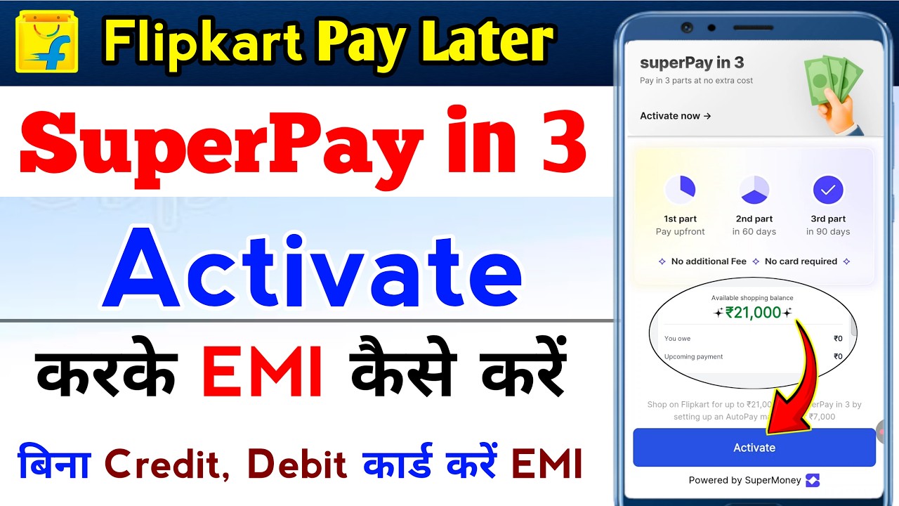 Flipkart super pay later kaise activate kare 2026 | How to activate flipkart super pay in 3