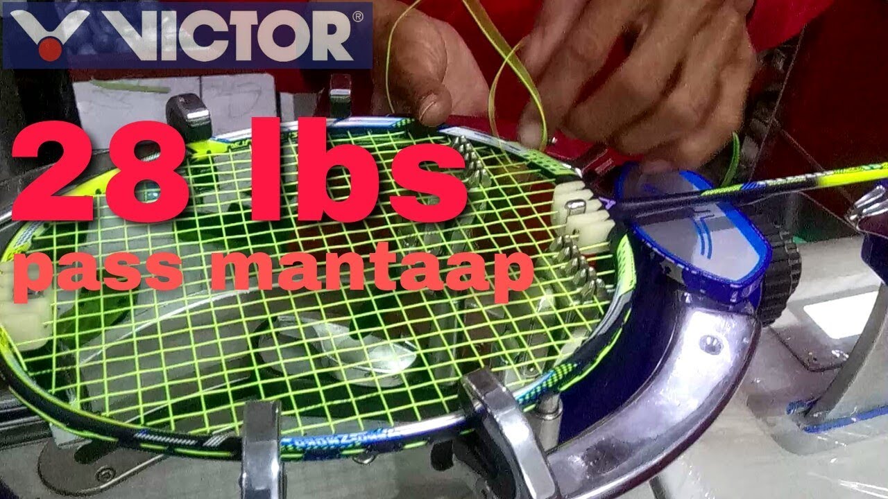 Pasang senar yonex bg 66 raket viktor jet speed s 12