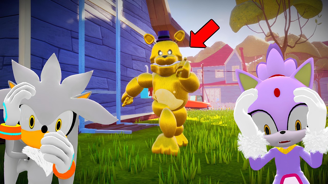 SILVER & BLAZE PLAY🔥Hello Neighbor FREDBEAR mod😱