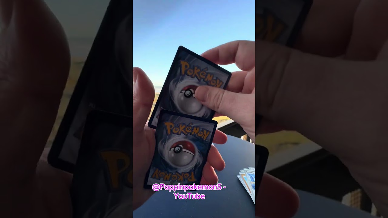 POPPIN POKEMON AT THE BEACH‼️ Let us know what you think!! #pokemontcg #pokemon #subscribe #unboxing