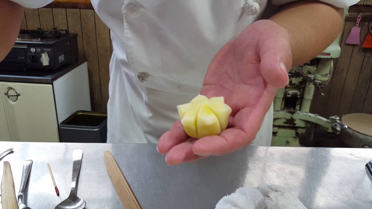 練りきりの「水仙」を作ったよ！