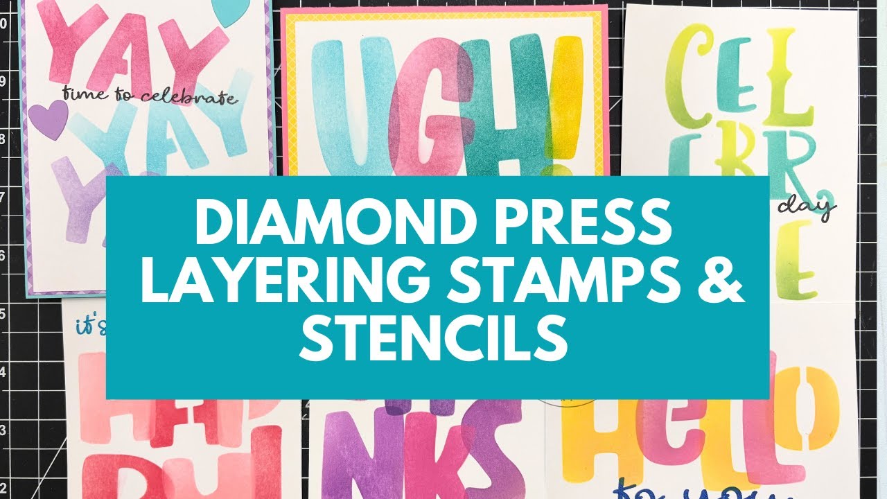 NEW!  Diamond Press Stamp and Stencil Layering Kit HSN.com