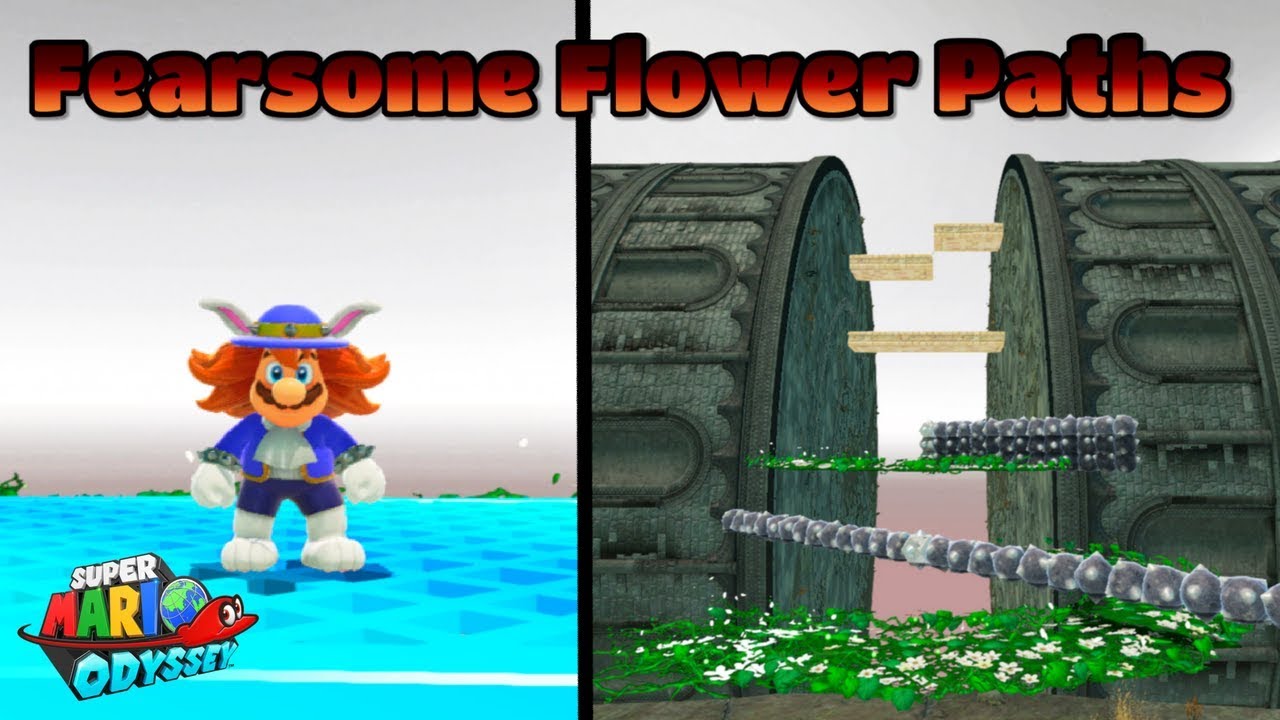 A CUSTOM FEARSOME FLOWER PATHS LEVEL in Super Mario Odyssey