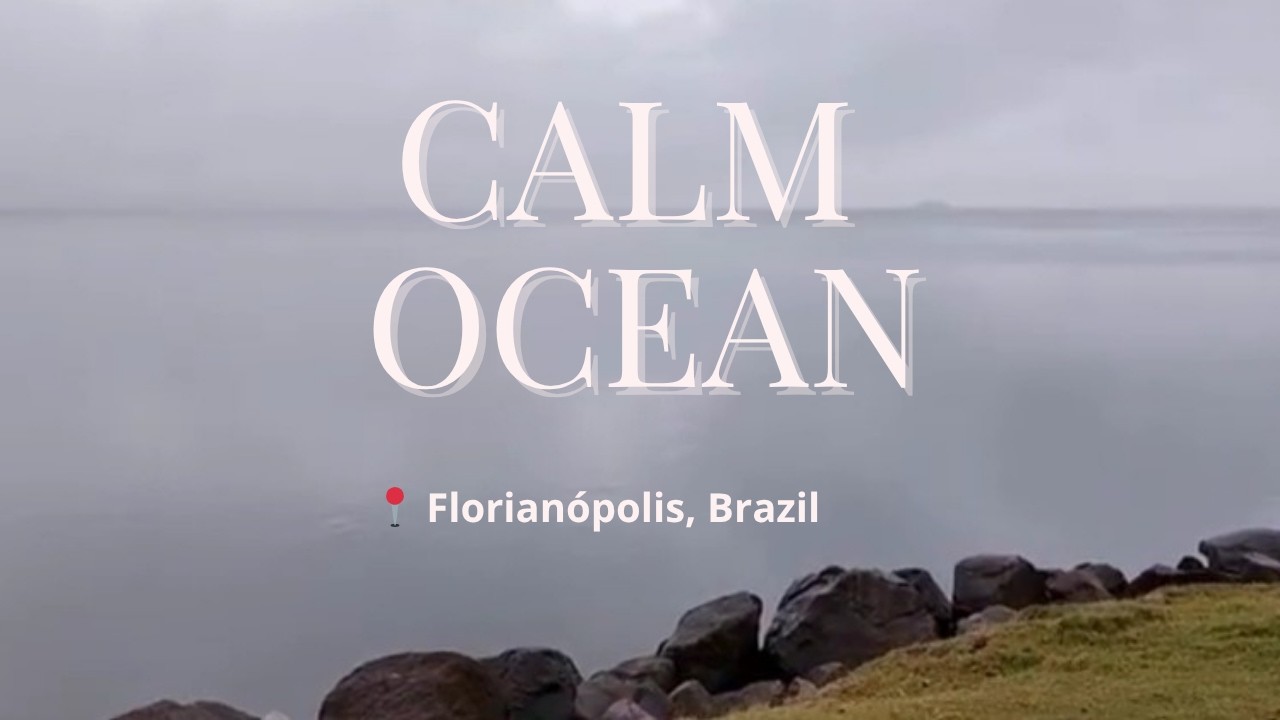 Calm Ocean Waves in Florianópolis Brazil 🌊 Relaxing Sea Sounds (15 Min)