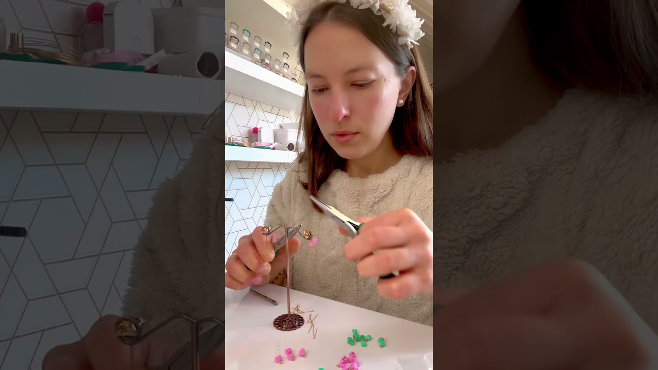 Kolczyki kwiatowe Yvette jewelry, bizuteria na wesele