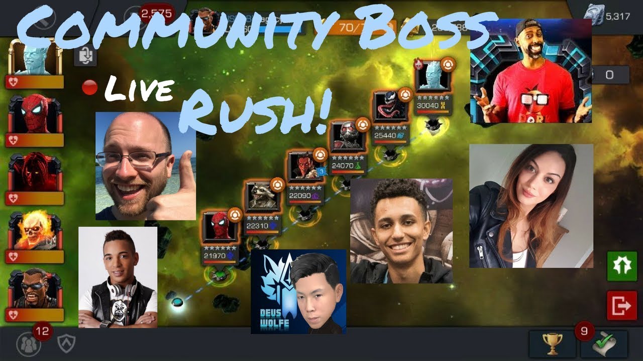 Content Creators Community Boss Rush Challenge! Live! - Marvel Contest Of Champions