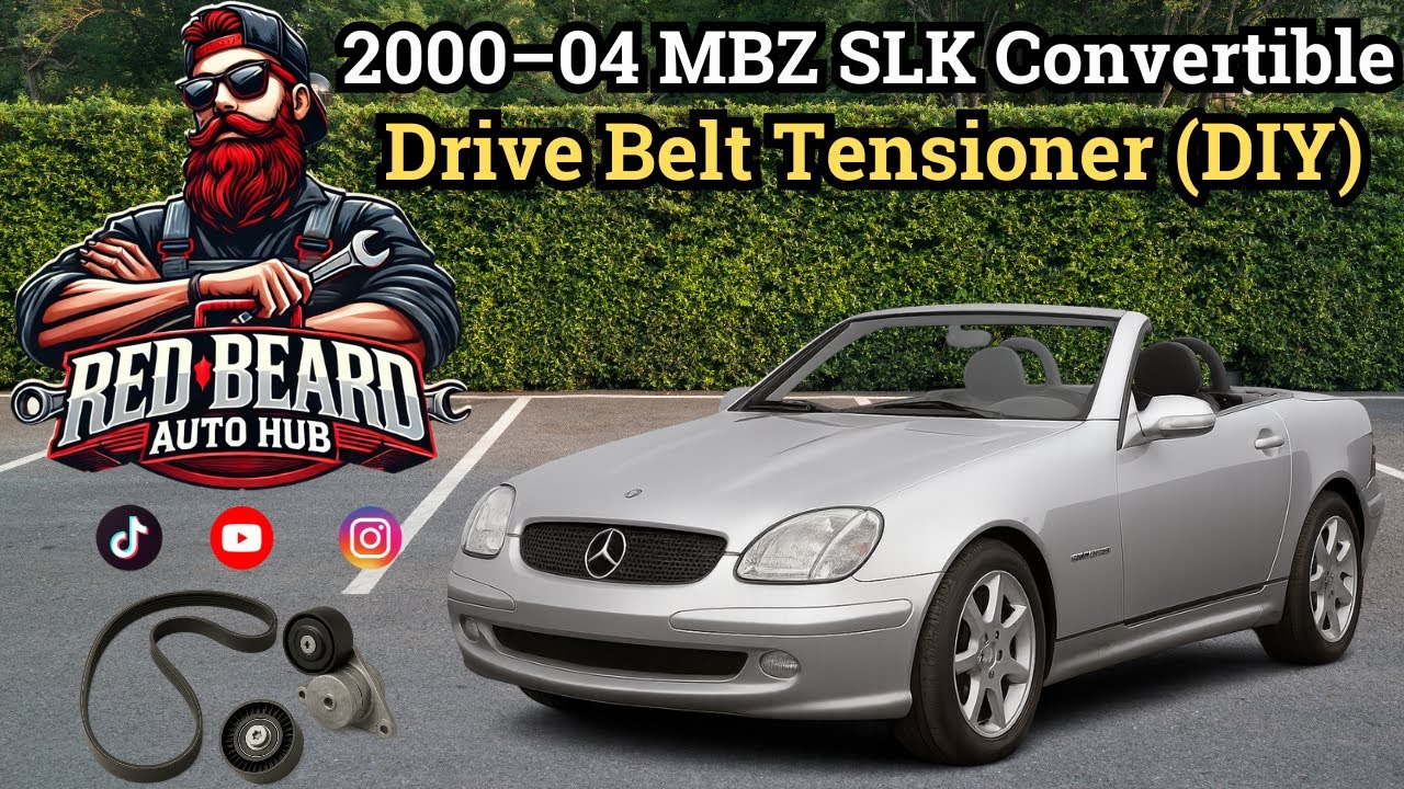 Mercedes SLK 320 (2000–2004) Порвался поликлиновой ремень! Ремонт натяжителя ремня.