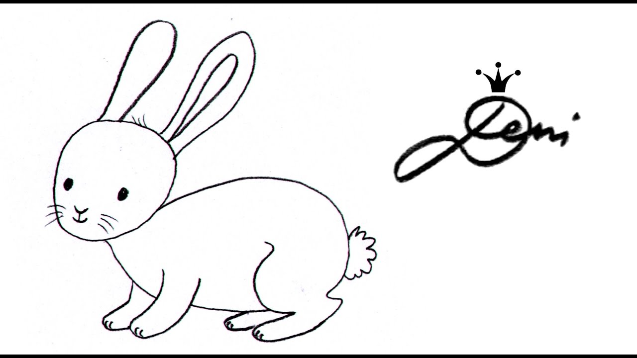 Hase 🐇 H&auml;schen 🐰 Kaninchen malen ✏️ zeichnen lernen, how to draw a rabbit bunny for children