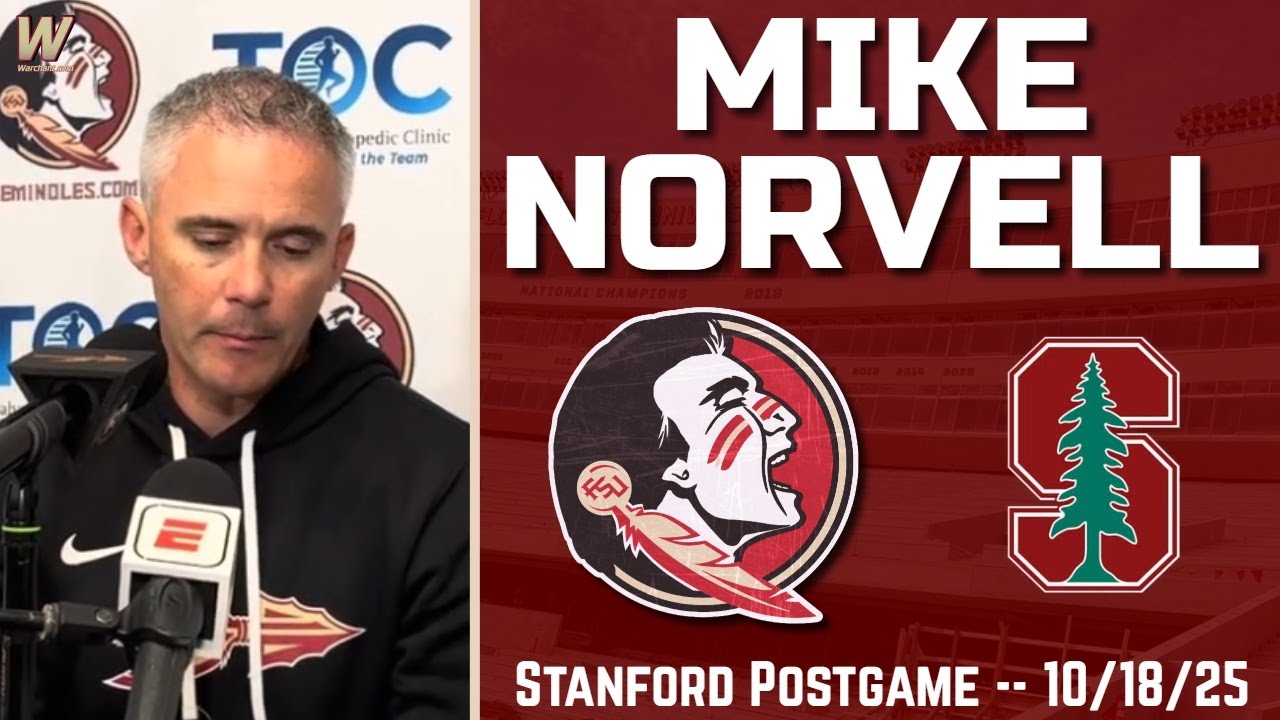 Майк Норвелл, FSU Stanford, послематчевая игра 19 октября 2025 г. | Футбол FSU | Футбол штата Фло...
