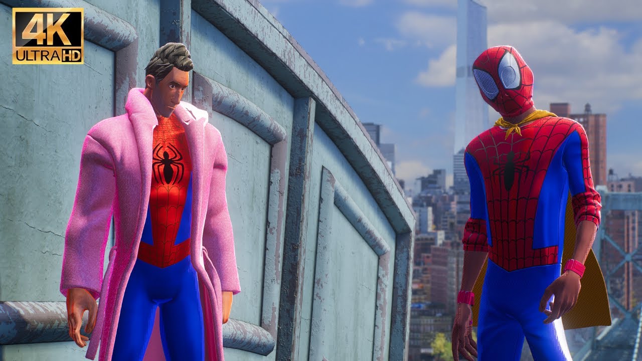 Peter B. Parker & Miles Morales Fighting Hunters (ITSV SUITS) - Marvel’s Spider-Man 2 (4K60FPS) 