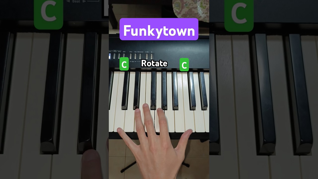 How to play funkytown on the piano