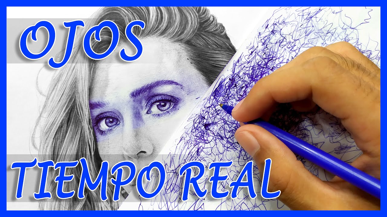 Como DIBUJAR un OJO REALISTA en TIEMPO REAL (Como dibujar con boligrafo)