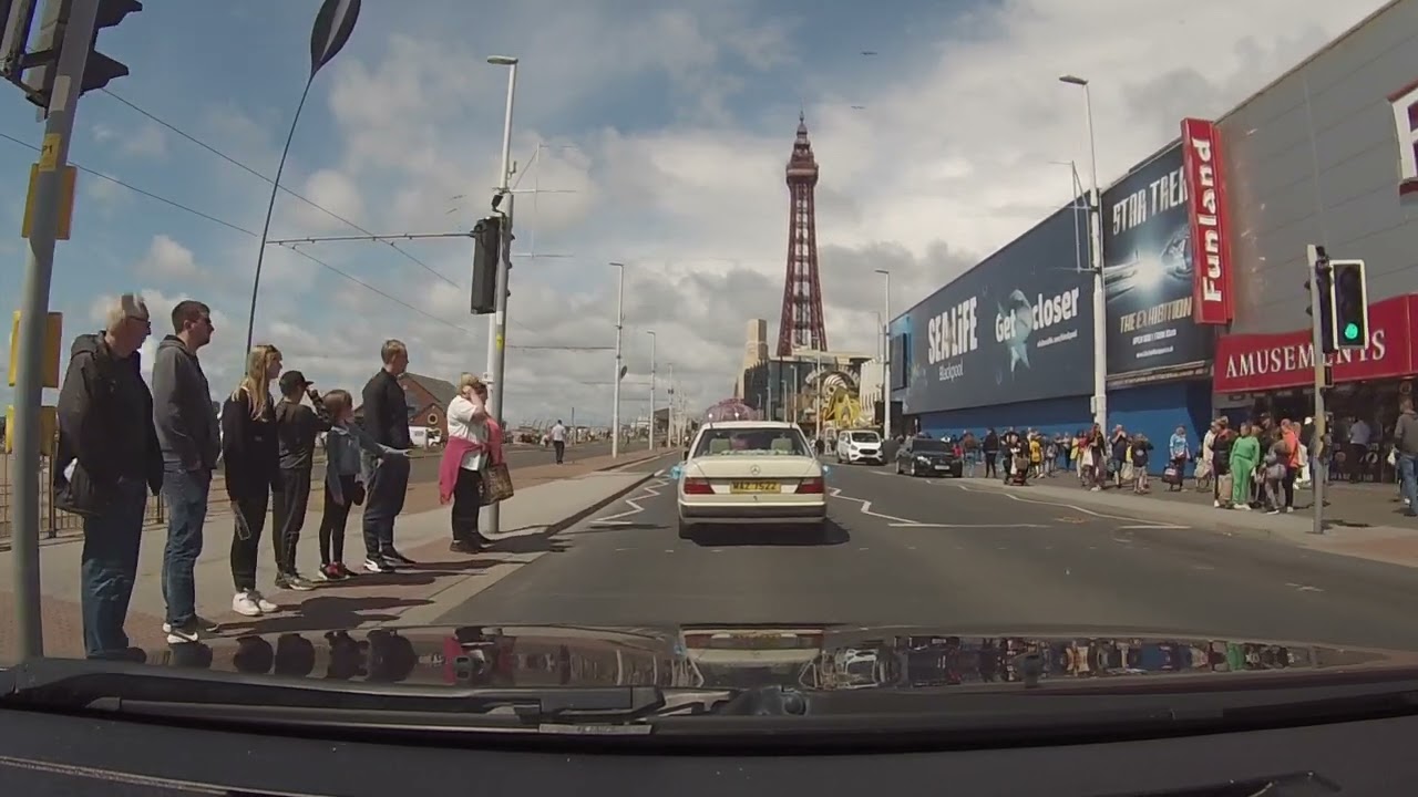 BLACKPOOL PROMENADE  Drive Along
