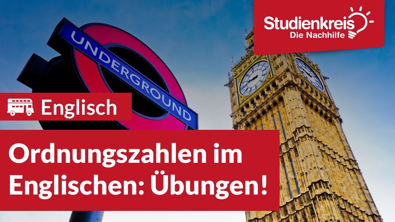Ordnungszahlen im Englischen: Übungen! | Englisch verstehen mit dem Studienkreis