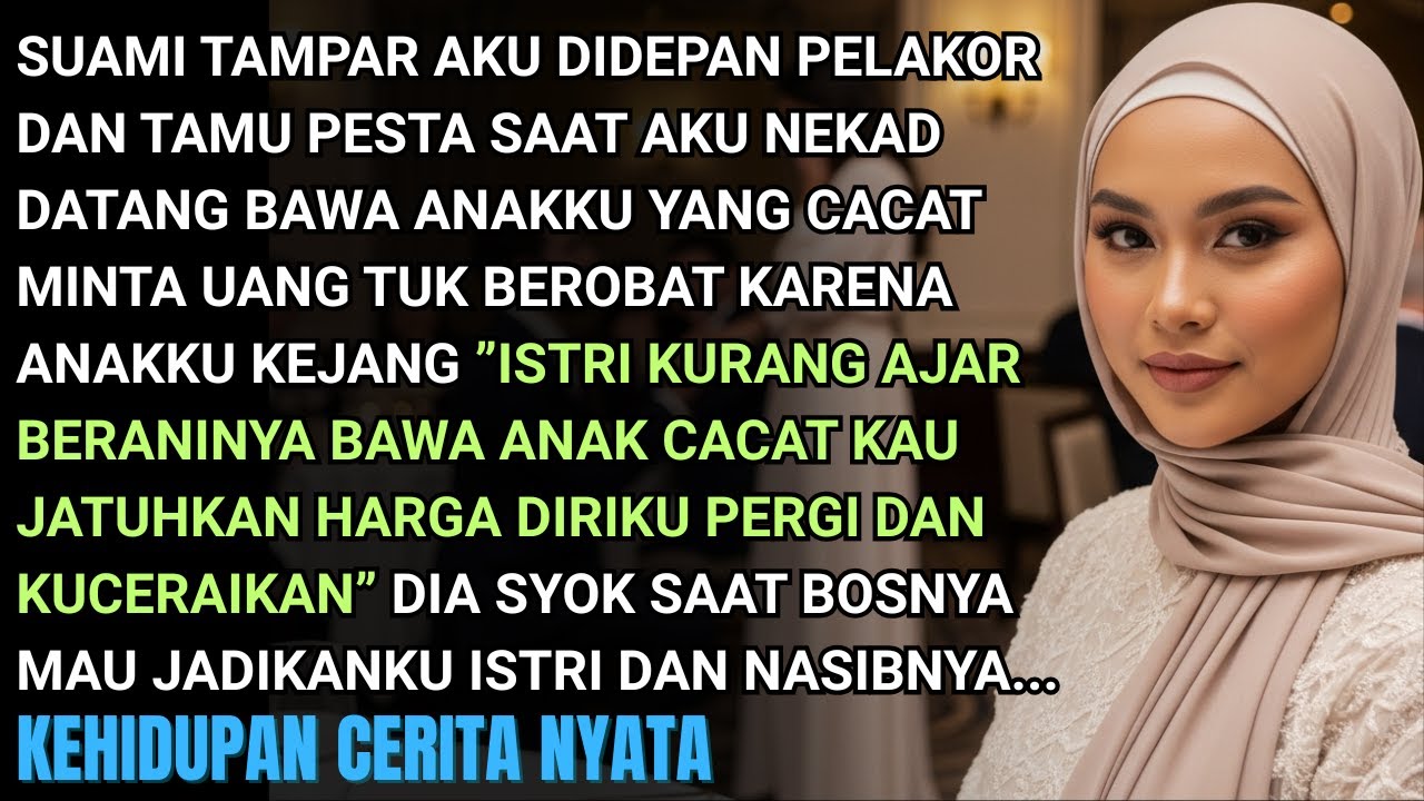 SUAMI TAMPAR AKU DIDEPAN PELAKOR & TAMU SAAT KUBAWA ANAKU YG CACAT KEPESTANYA MINTA UANG TUK BEROBAT