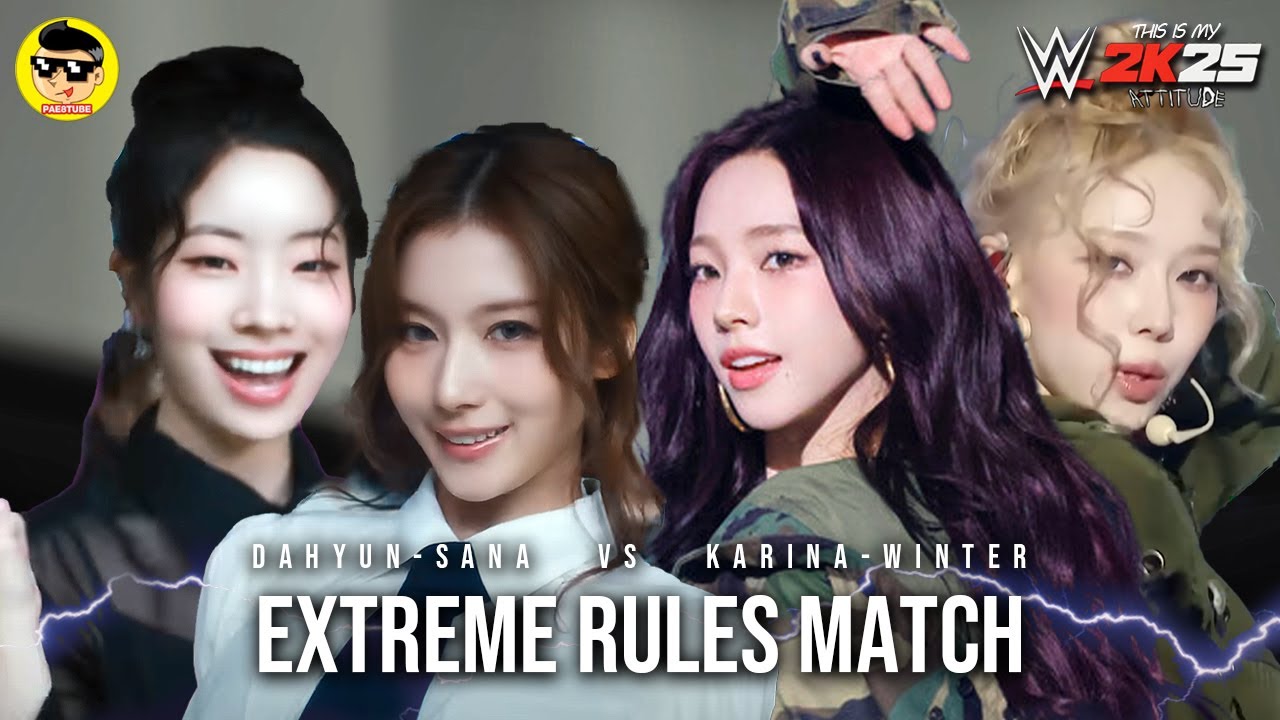 WWE 2K25 KPOP - Dahyun Sana vs Karina Winter - Extreme Rules - (Requested) WWE 2K POP #pae8tube