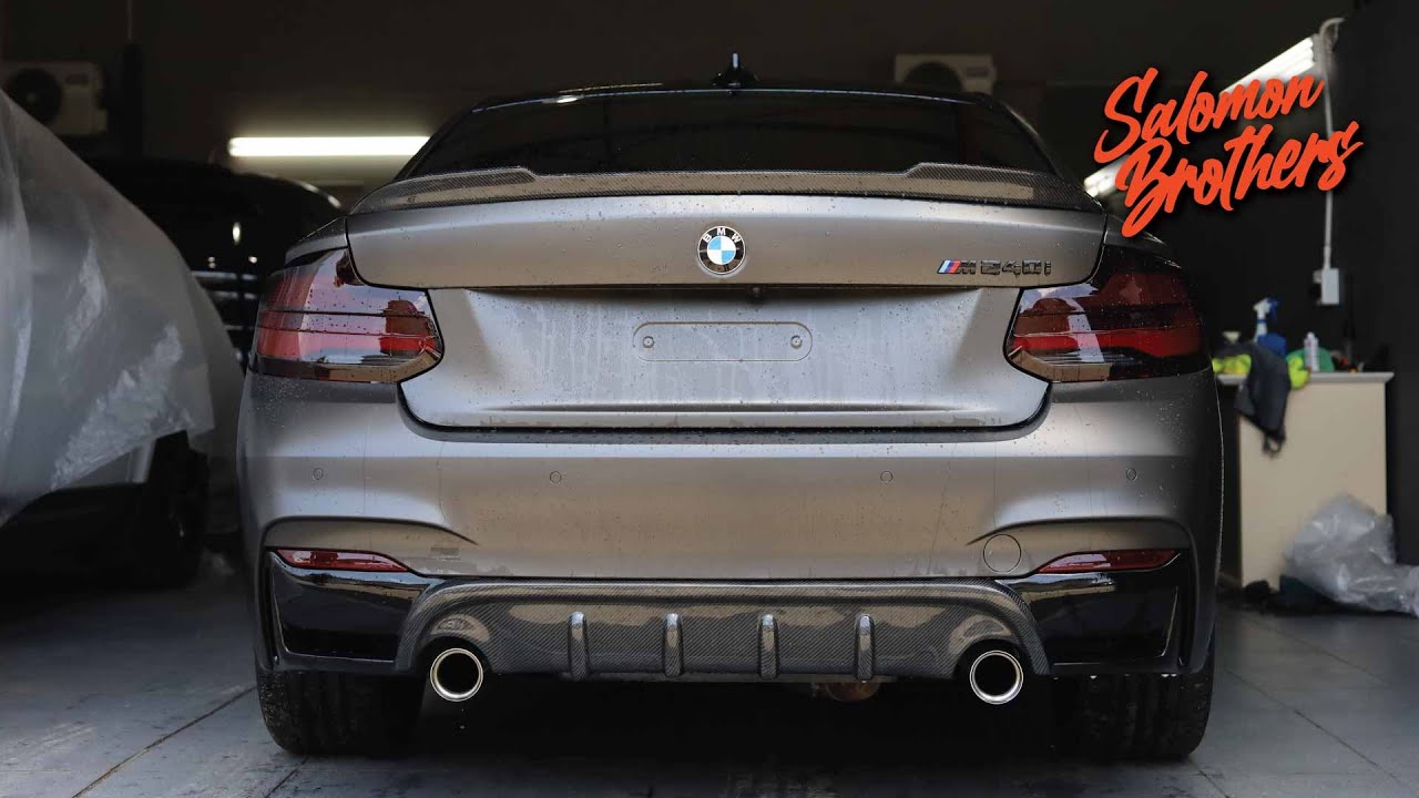 BMW M240i FULL WRAP! SATIN DARK BASALT BY AVERY DENNSION!
