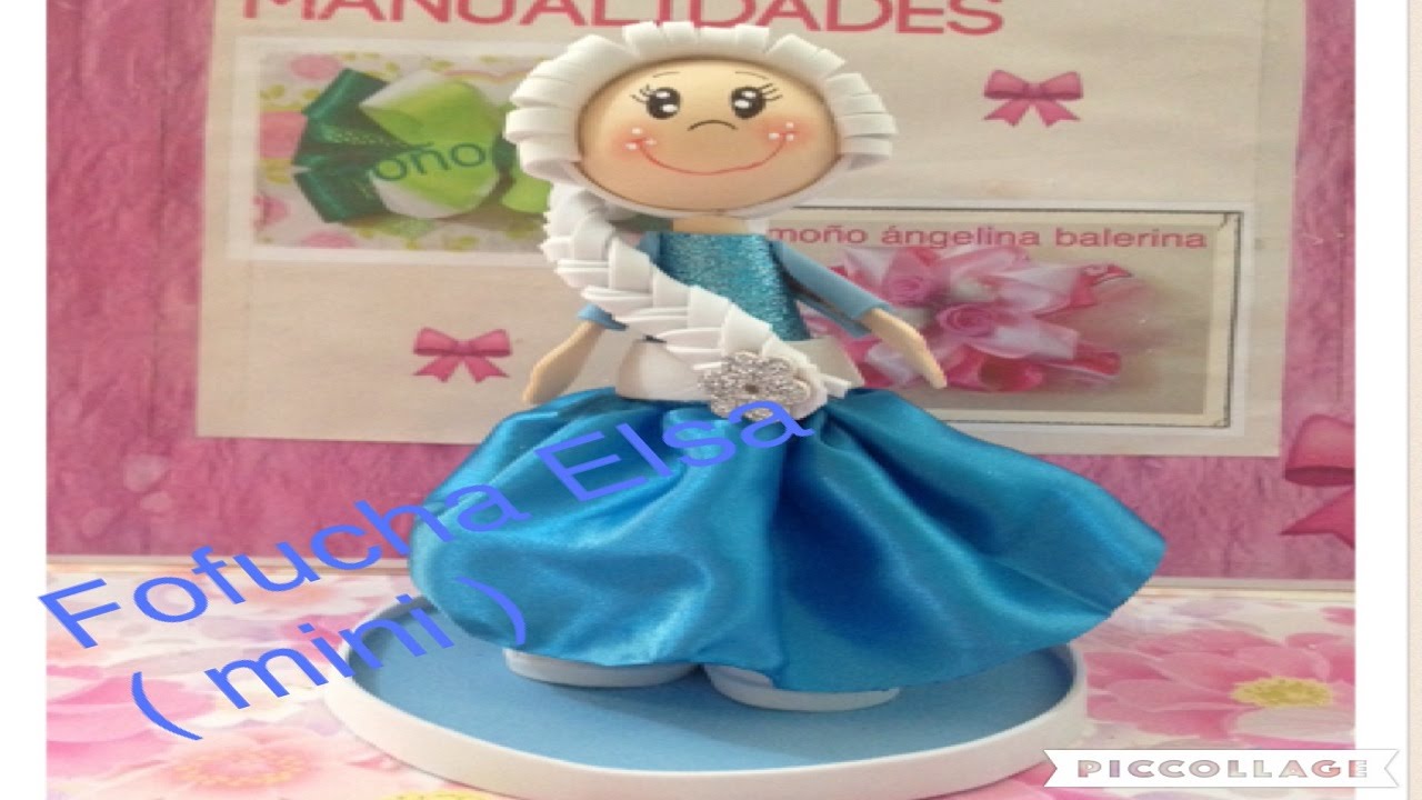 fofucha Elsa  ( 20 cm de alto) parte 1