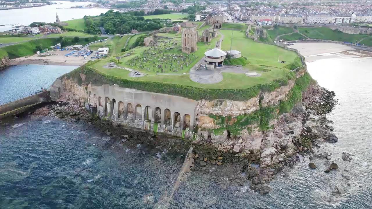 Tynemouth North Shields Priory Castle Pier Lighthouse - DJI Drone GoPro MAMD
