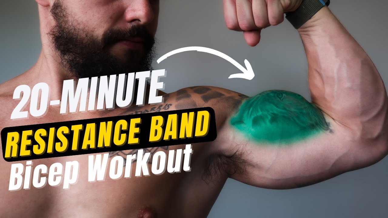 20-Minute Resistance Band Bicep Workout (No Attachments or Weights!)