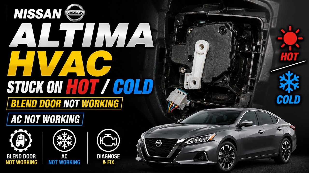 Nissan Altima HVAC Stuck on Hot / Cold . Blend Door Not Working. AC Not Working