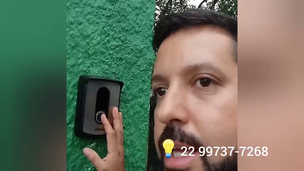 Vídeo porteiro da Intelbras instalado.