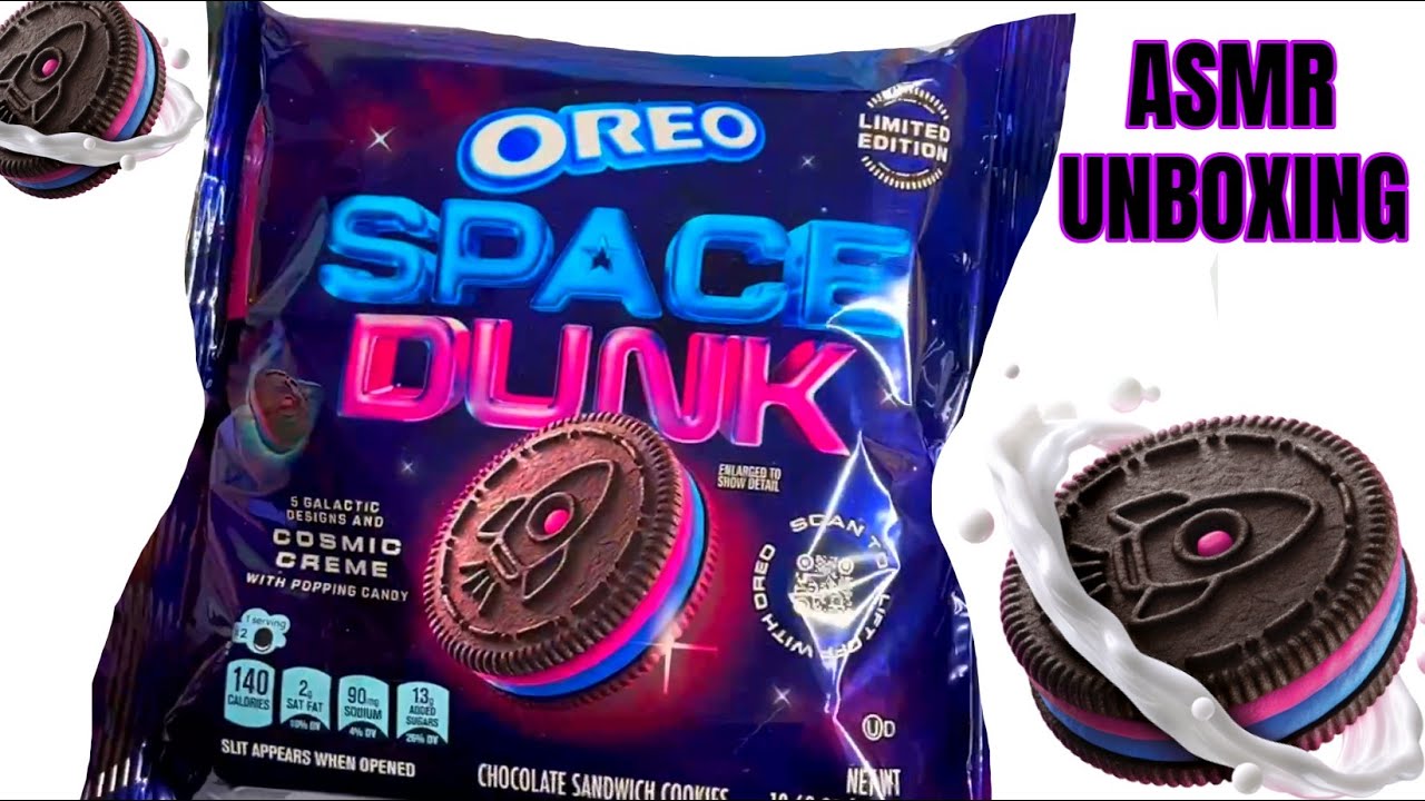 LIMITED EDITION 💙Space Dunk OREO Cookies💙 Pink Blue Cosmic Creme with Popping Candy | ASMR Unboxing