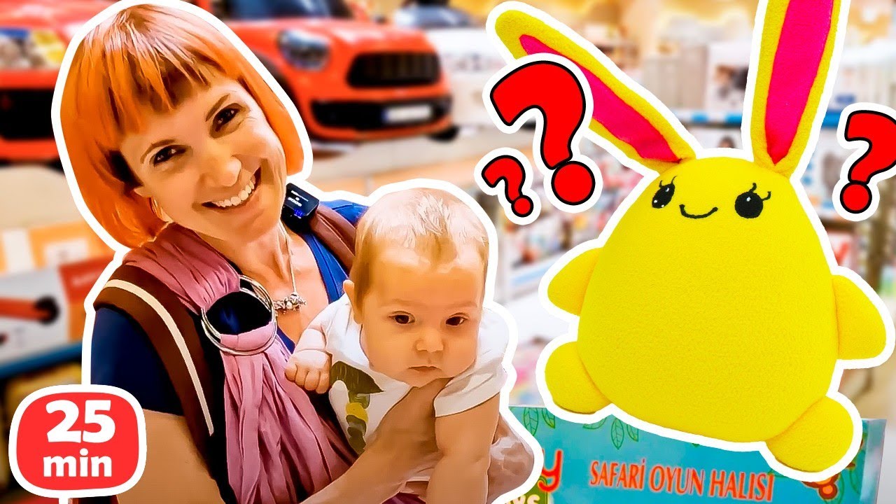 La famille de Bianca 👨‍👩‍👧‍👦 joue avec le lapin Lucky 🐰 ! Vlog en famille pour enfants