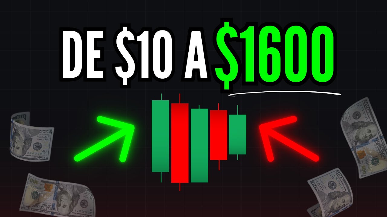 Como SUBIR de $10 a $1600 DOLARES en Opciones Binarias HOY