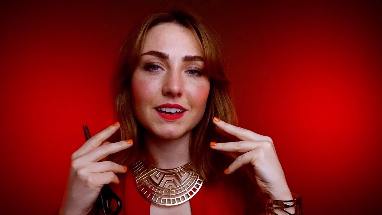 ASMR - Flirty stylist trims your beard (layered sounds + personal attention)