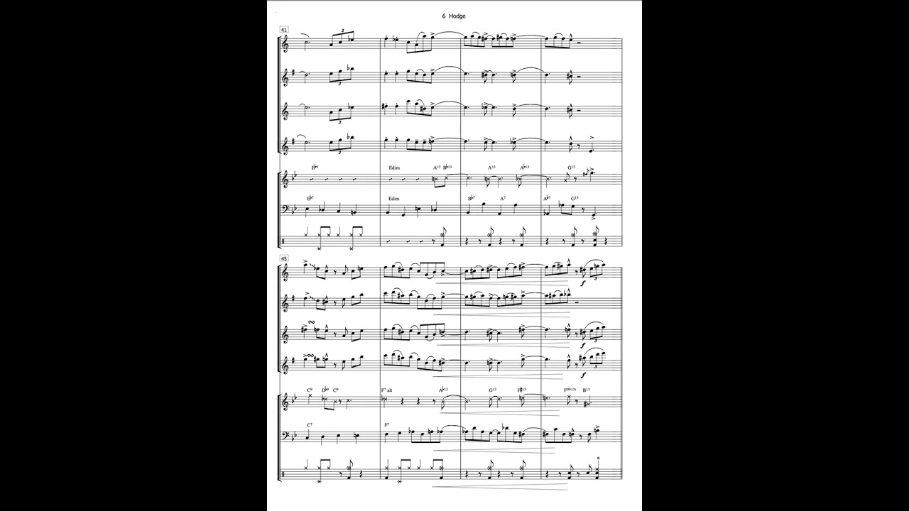 Saxophone Quartet and Rhythm Section 