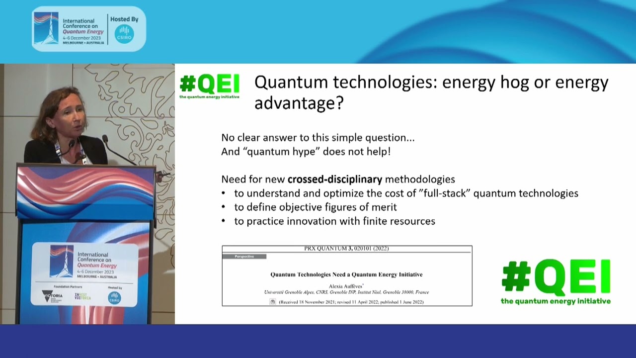 ICQE23 Day 2 Alexia Auffeves - Plenary - The Quantum Energy Initiative
