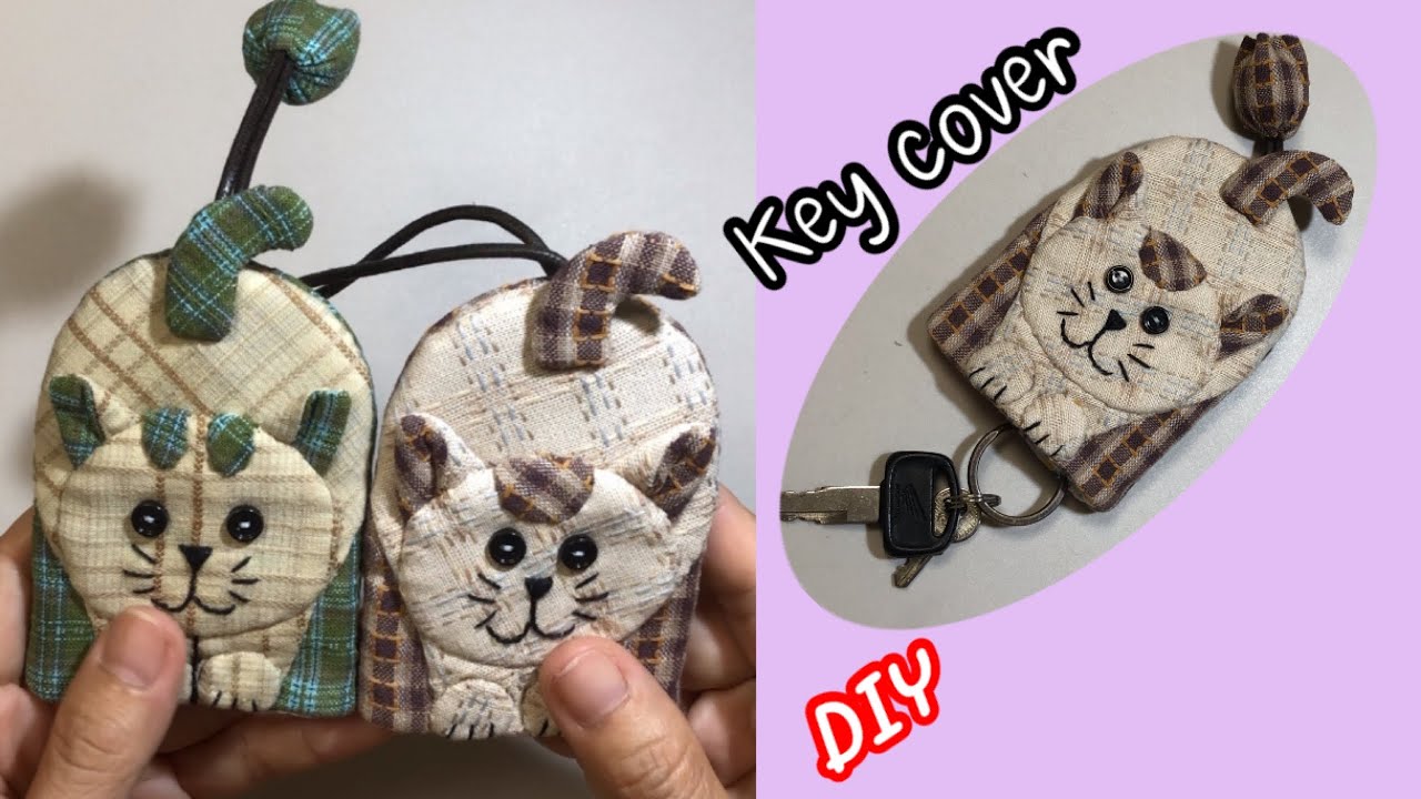 #キーホルダーの作り方 #วิธีทำที่ใส่พวงกุญแจรูปแมวของคนรักแมว🥰#Key cover