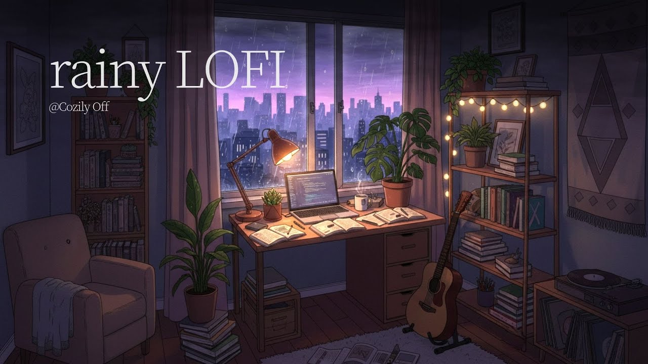 You're finally finishing your work on a rainy night 🌧️ (Lofi for sleep/focus)