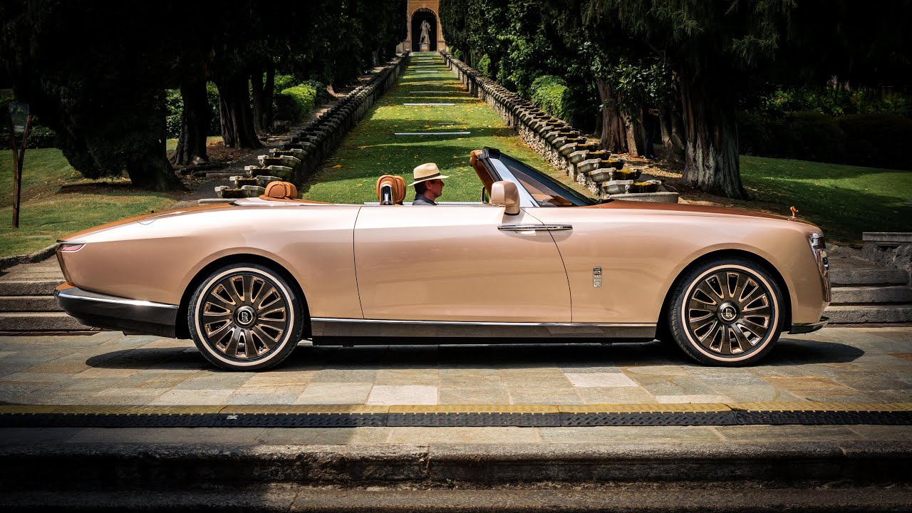 $28M Rolls Royce Boat Tail in Rose Gold Driving at Lake Como!