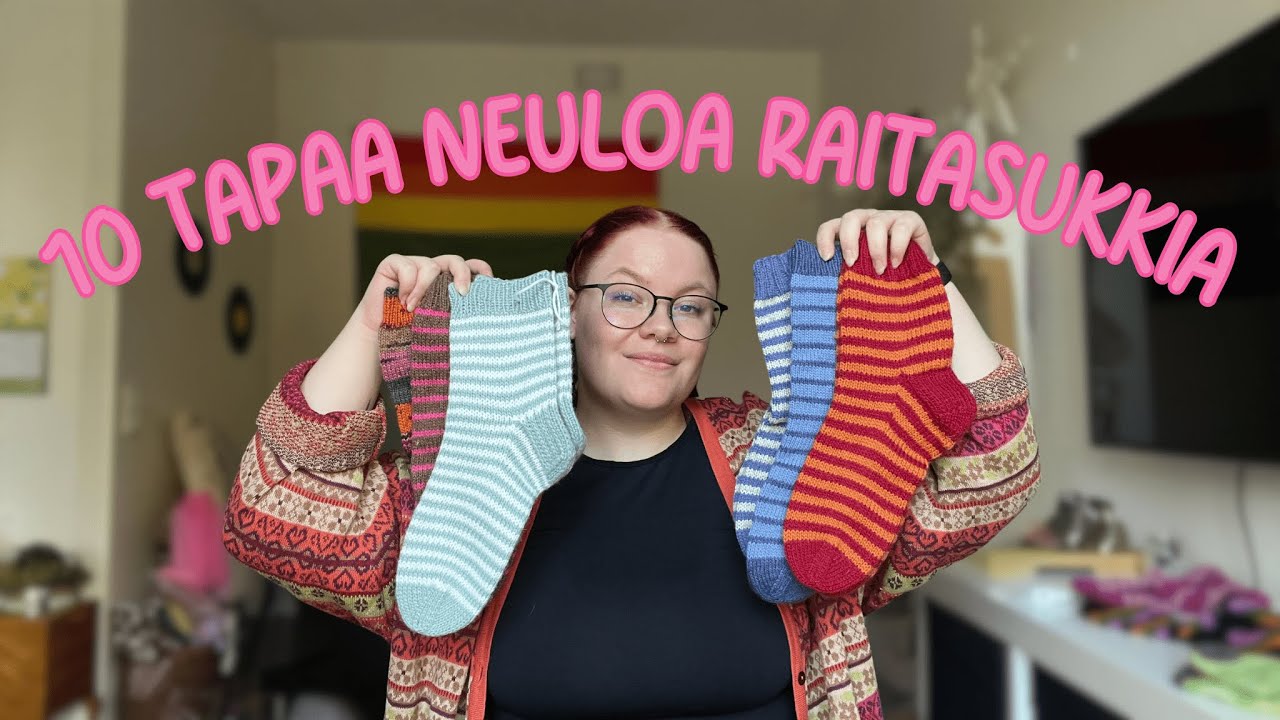 🧦10 tapaa neuloa raitasukkia│socktober 2025│mayanneuloosit│2025