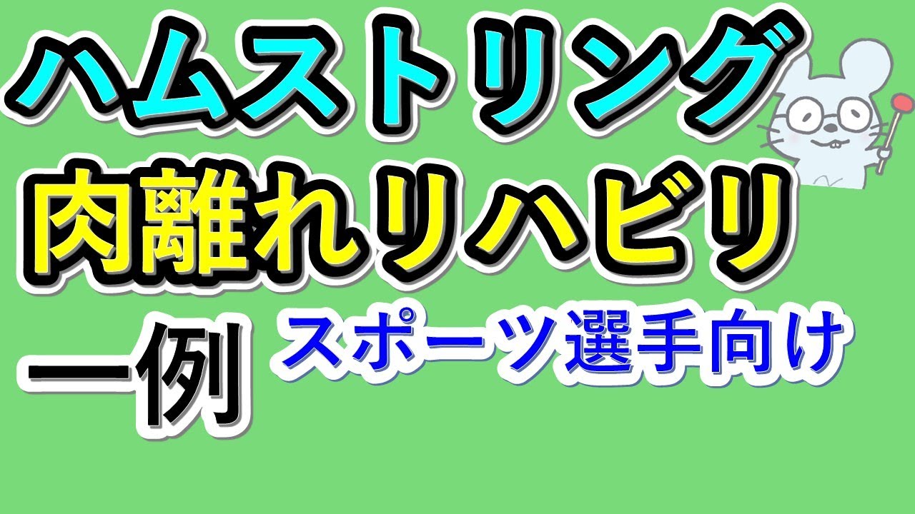 【ハムストリング肉離れのリハビリ】Hamstring strain rehabilitation
