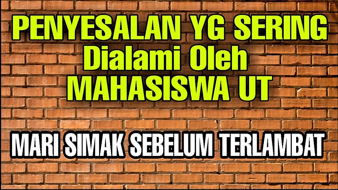 FATAL. Mahasiswa UT Wajib Nonton | Sebelum Semua Terlambat 😤😤😤