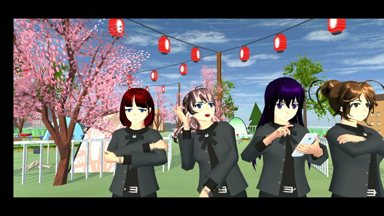 K&R story || pergi cemping drama sakura school simulator