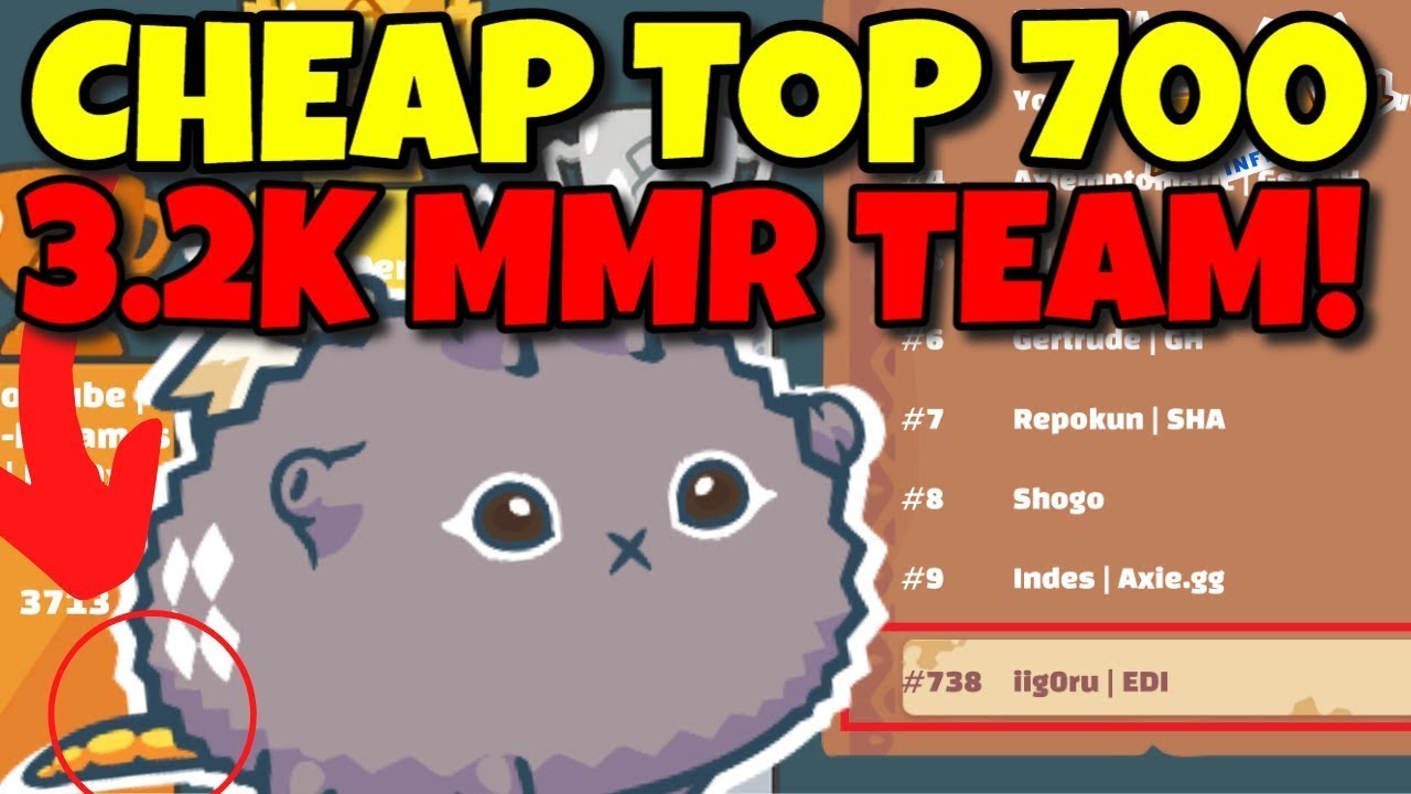 CHEAP TOP 700 TEAM AXIE INFINITY - Season 19 - Budget Build 3200+ MMR | Bird Mech Plant | STRATEGY