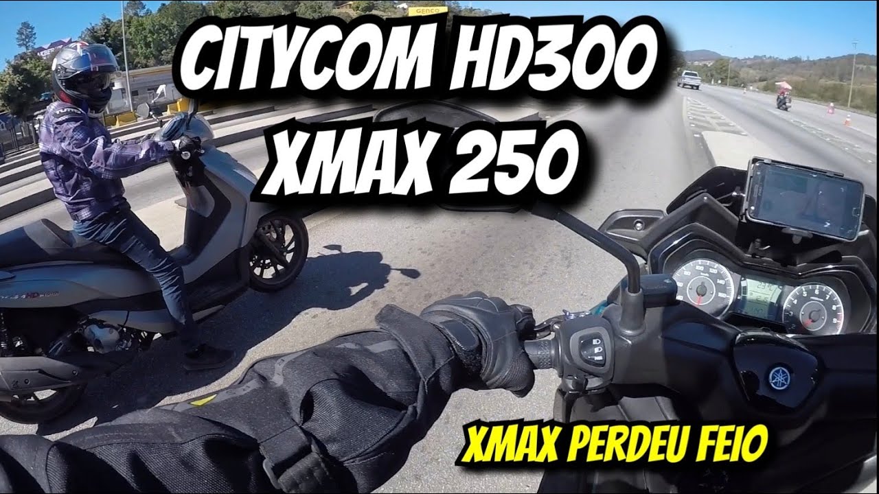 CITYCOM HD300 x XMAX 250 - QUAL ANDA MAIS?