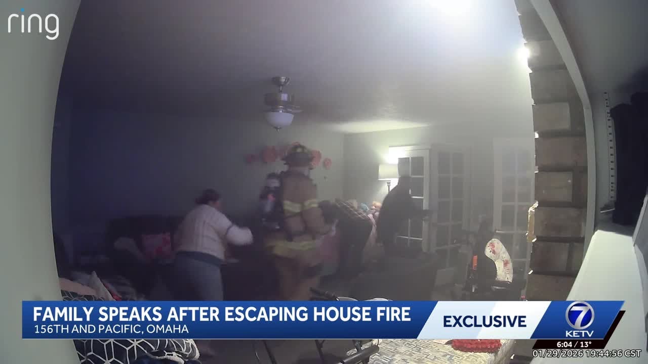 'It was pretty scary': Omaha father battles house fire to save family