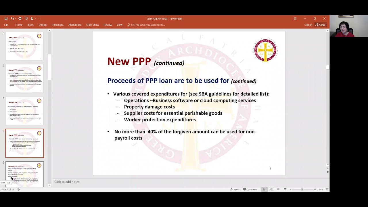 Economic Aid Act and PPP for Parishes